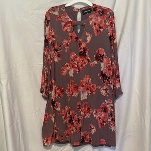 Purple, floral short dress- size small